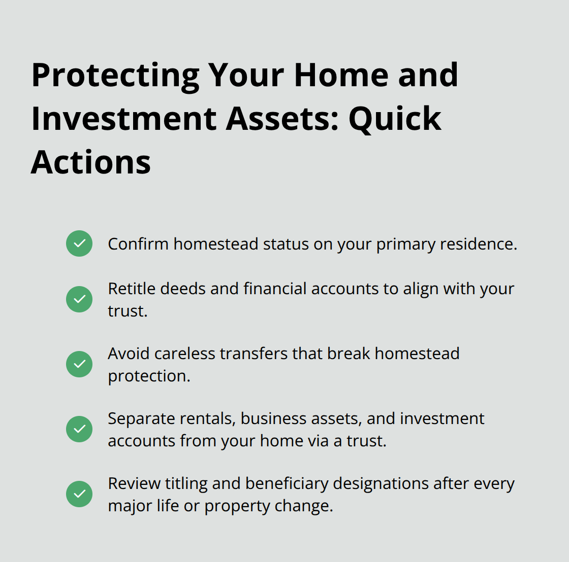 Checklist of asset-protection steps for Northeast Florida families