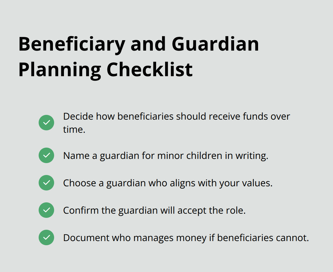 Action items for naming beneficiaries and guardians in Florida estate plans