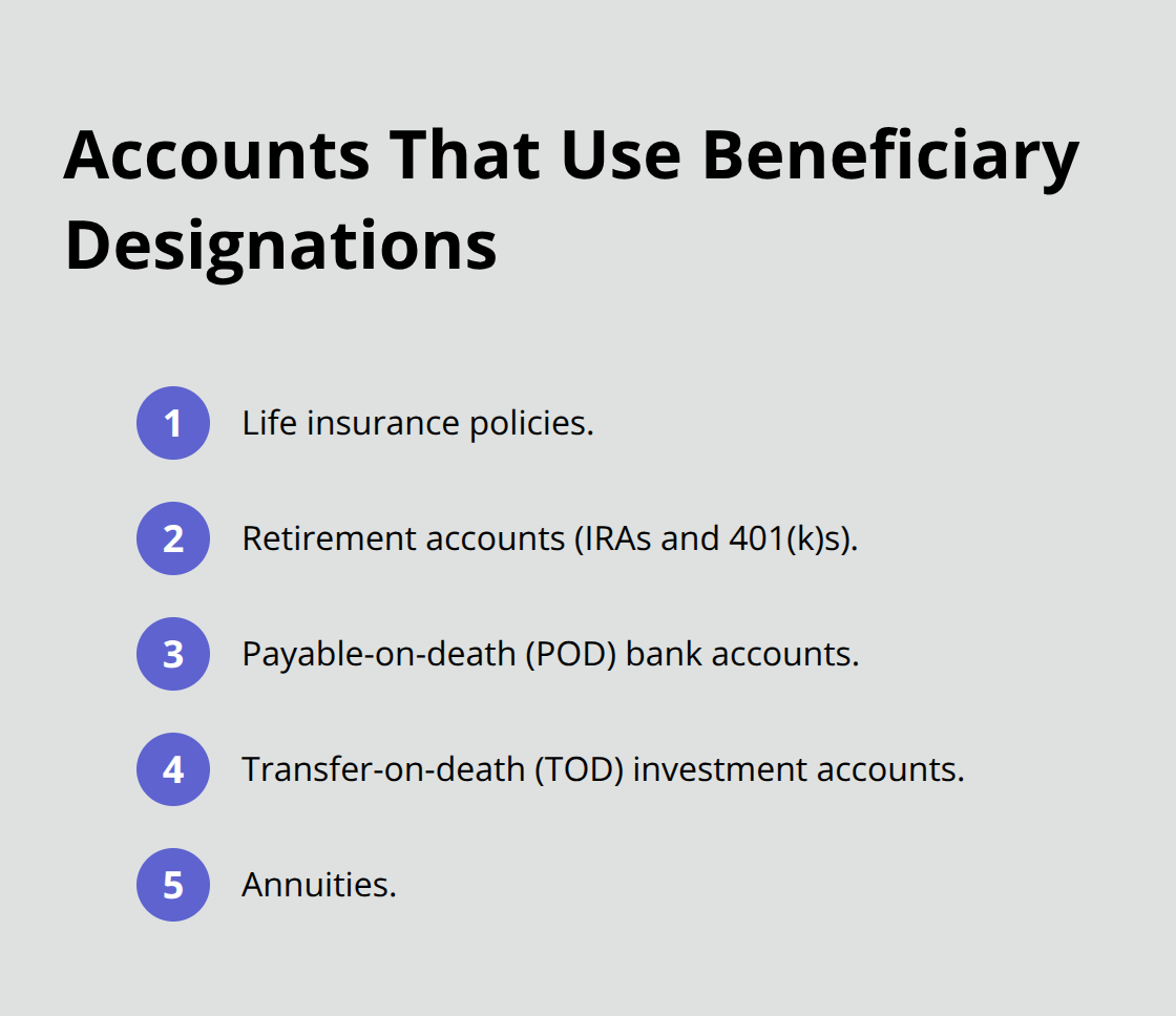 Five common account types that rely on beneficiary designations in the United States - will beneficiary designations