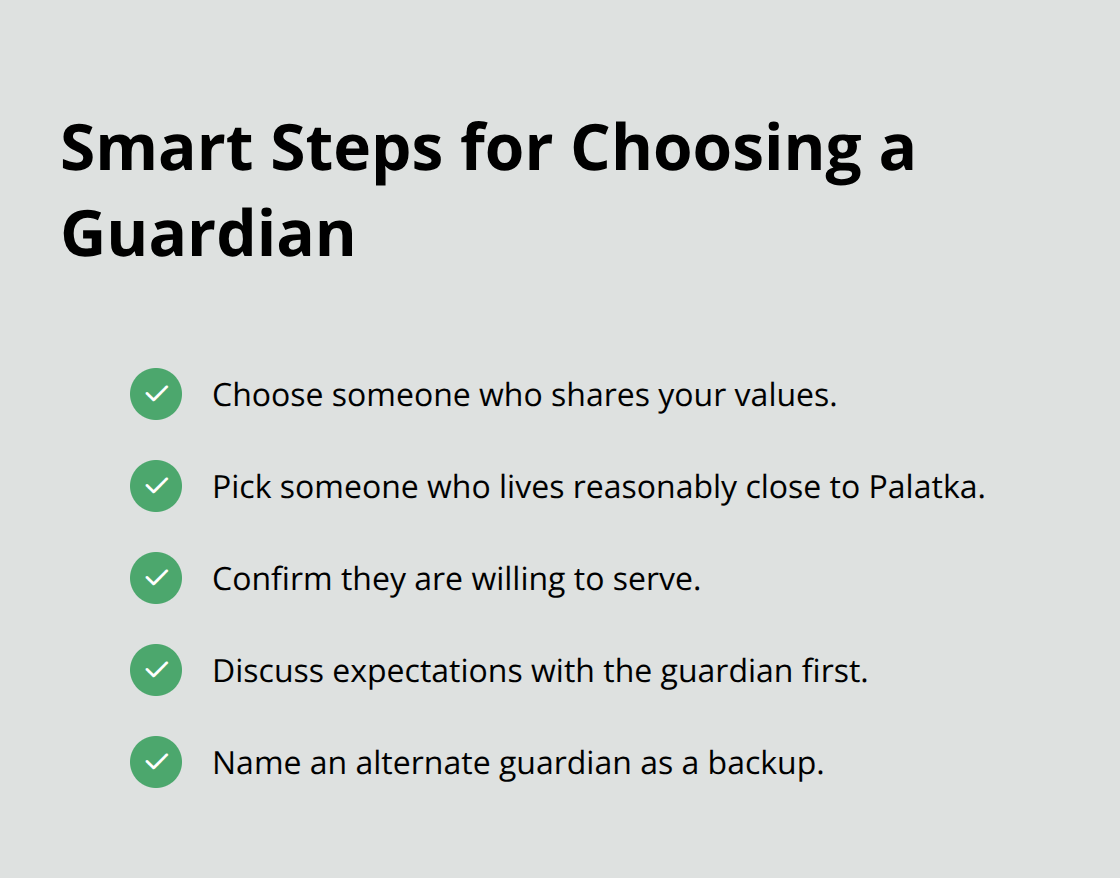 Checklist of best practices for naming a guardian in your will - Will planning Palatka